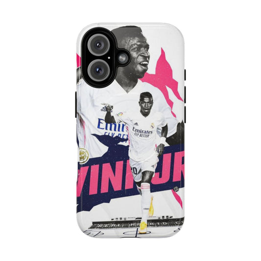 Vinicius Jr. inspired magnetic tough phone case with sports fan art design