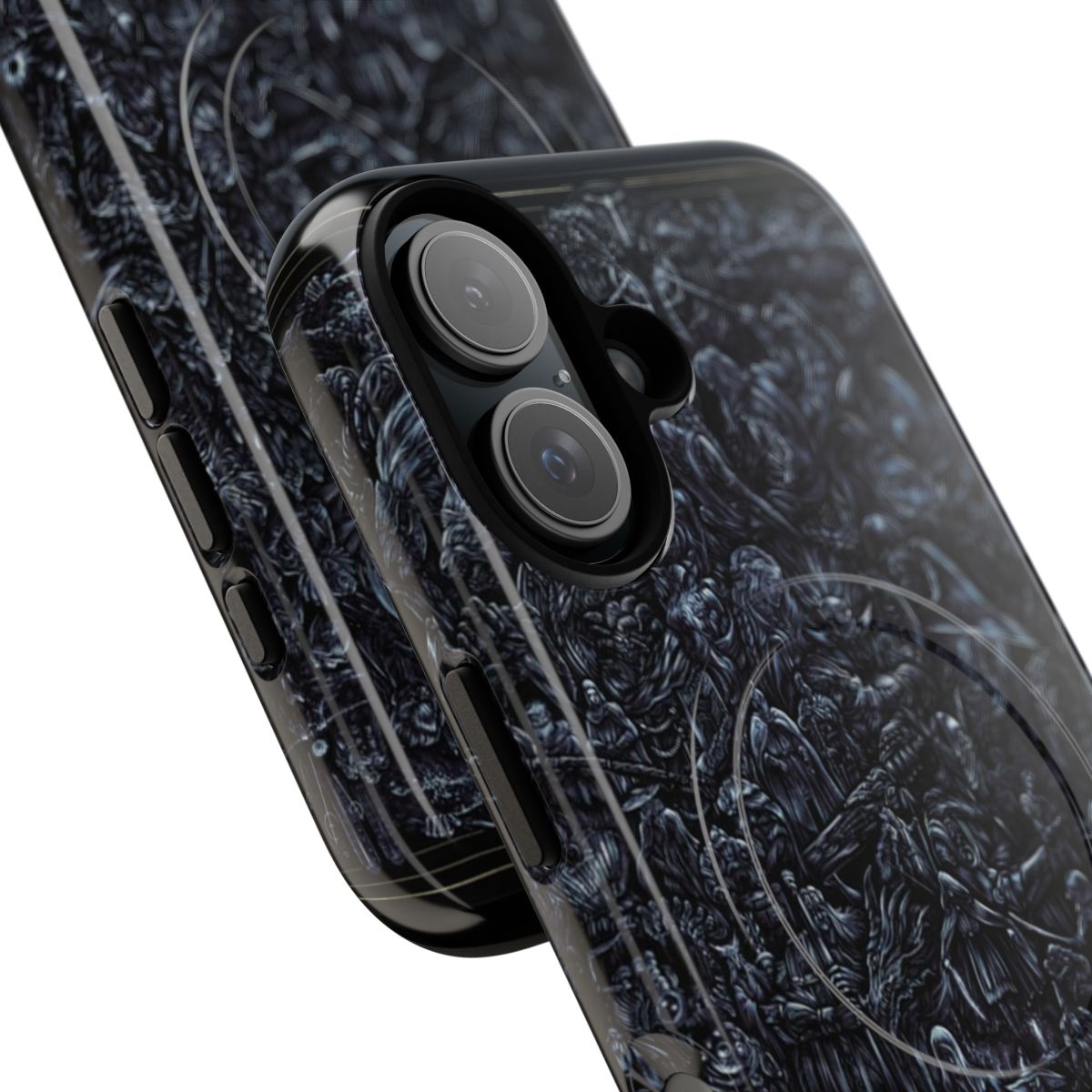 Elden Ring and Dark Souls inspired magnetic tough phone case with engraved design - Detail