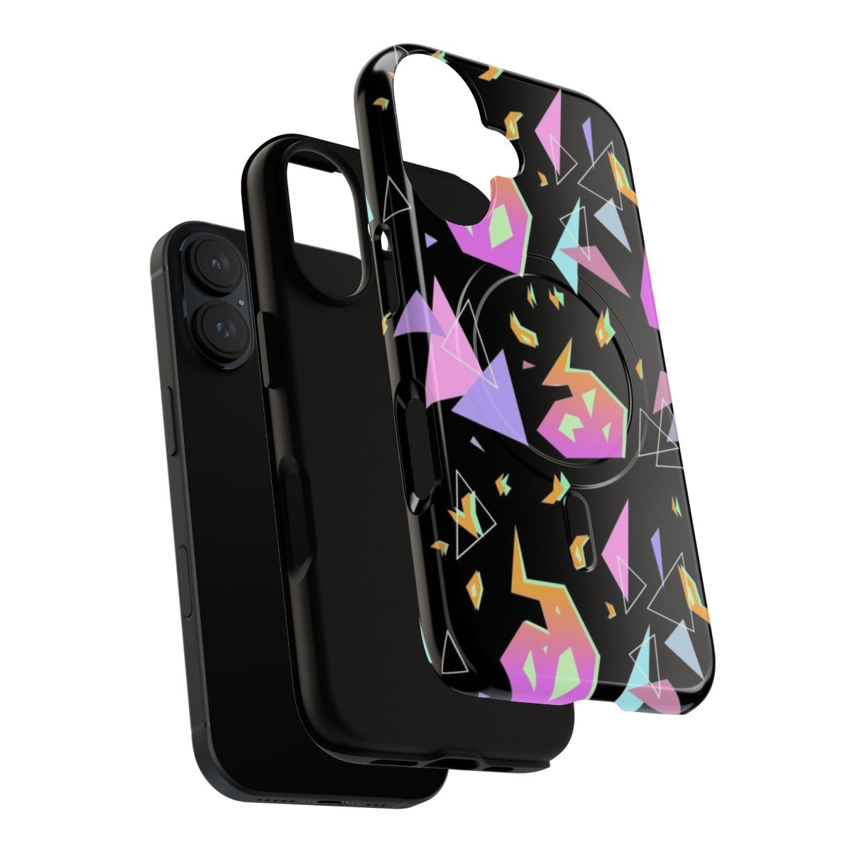 Promare inspired magnetic tough phone case with a stylized pattern - Layers