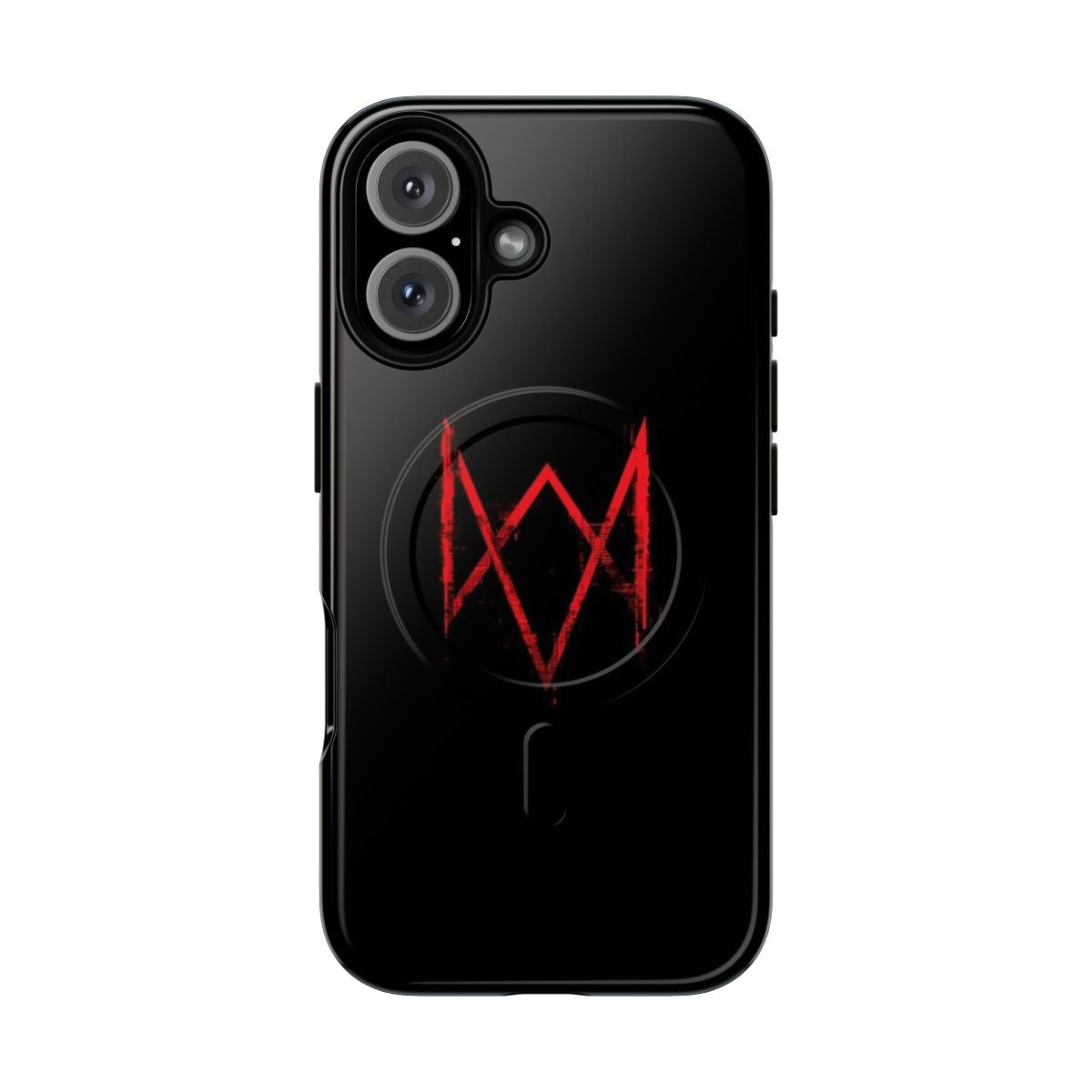 Cyberpunk-inspired protective phone case with DedSec logo