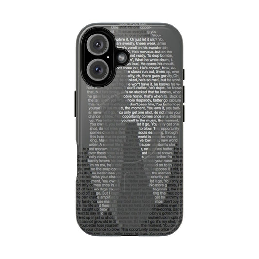 Phone case with artistic portrait of rapper Eminem