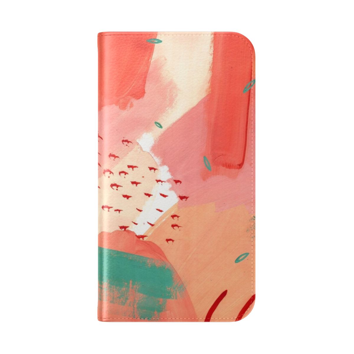 Colorful abstract art design on a phone case - Folded Back