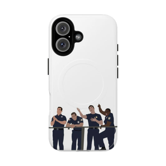 Tough magnetic phone case featuring characters from the 9-1-1 TV show