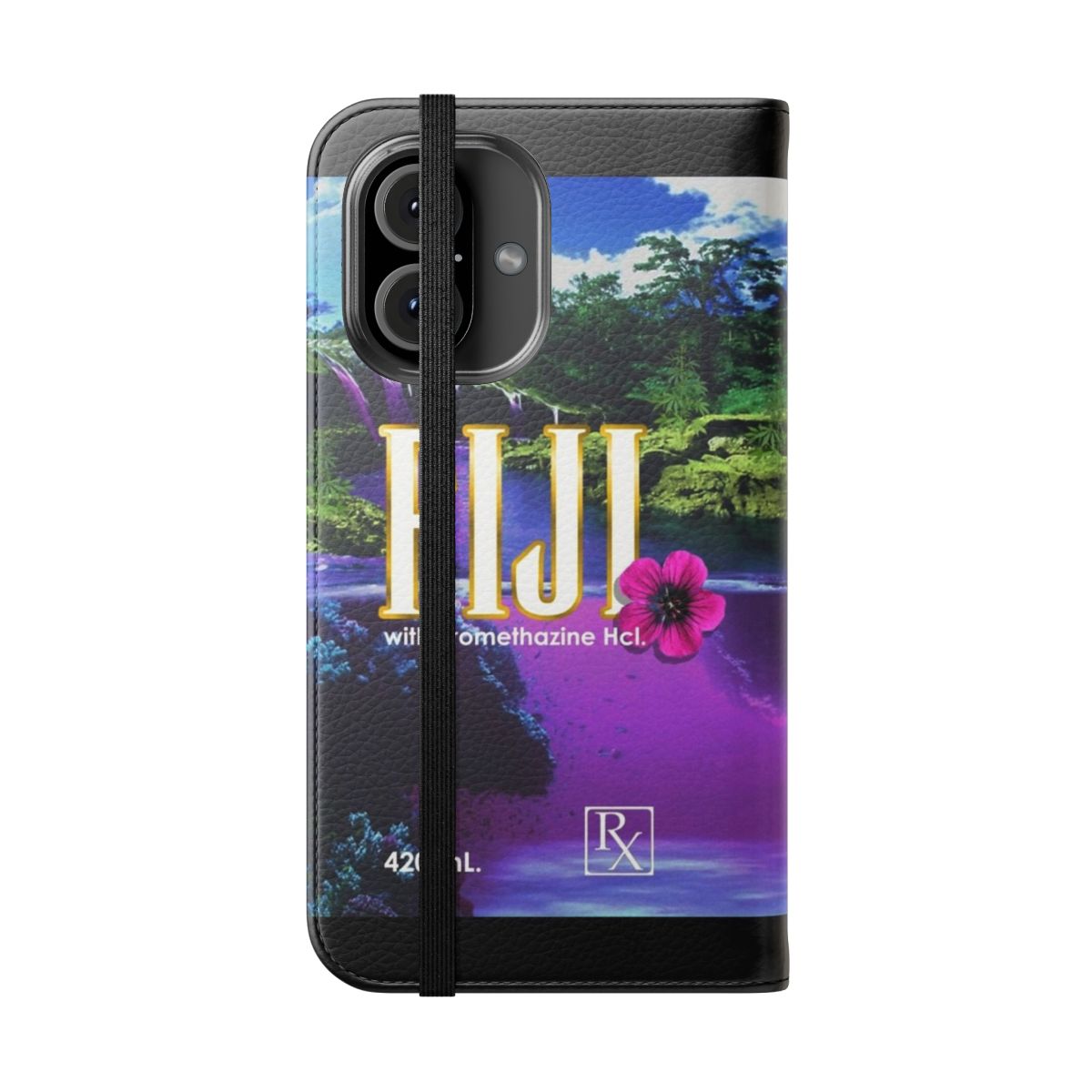 A stylish and trendy purple dream vaporwave-inspired phone case. - Folded Front