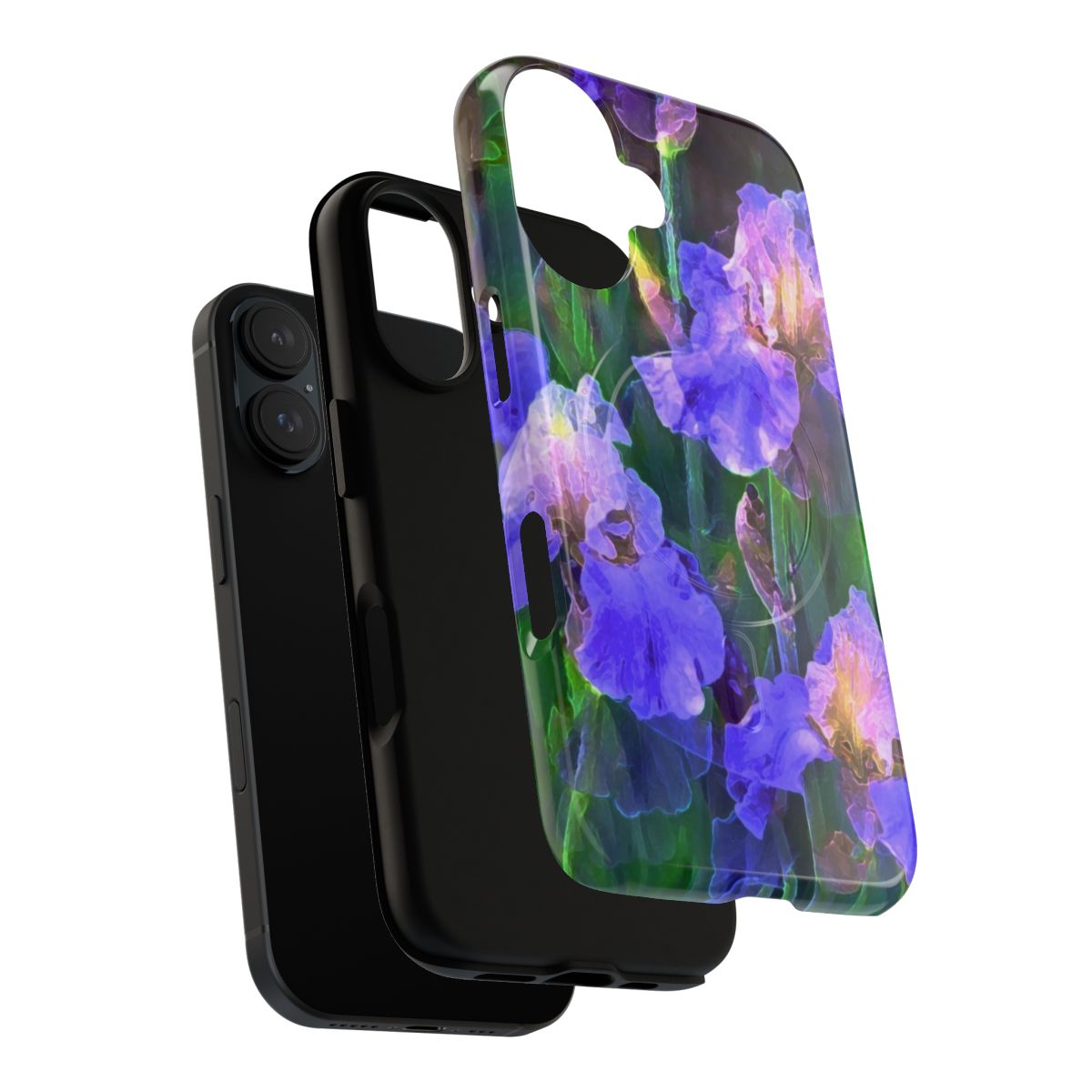 Colorful iris flower phone case design - Layers