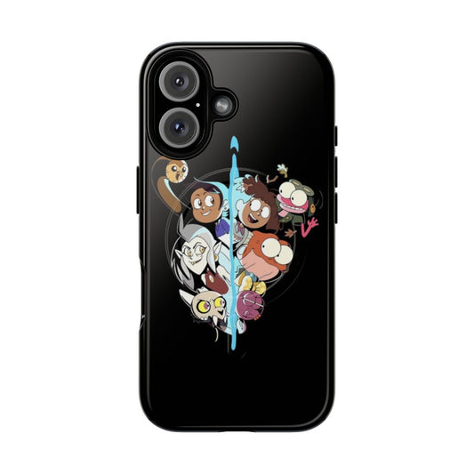 Magnetic phone case featuring characters from the popular animated shows The Owl House and Amphibia