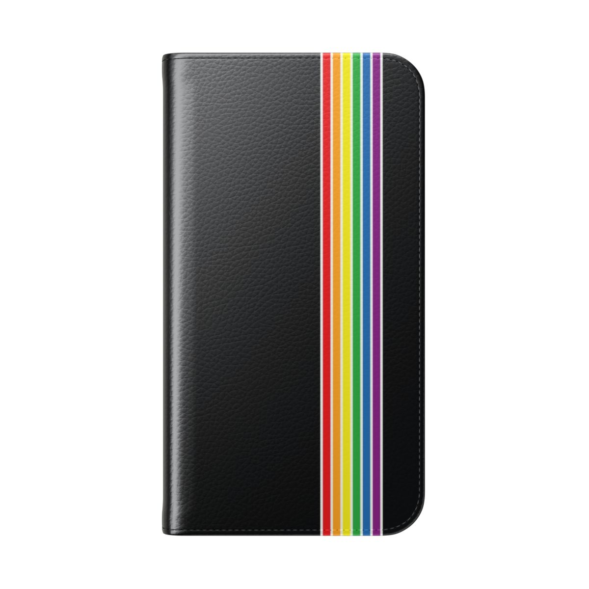 Vibrant rainbow-colored pride flag phone case - Folded Back