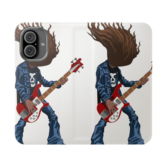 Cliff Burton-Inspired Heavy Metal Flip Phone Case