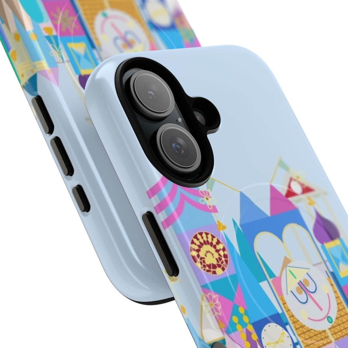 Minimalist phone case with a Tokyo-inspired "Small World" design - Detail