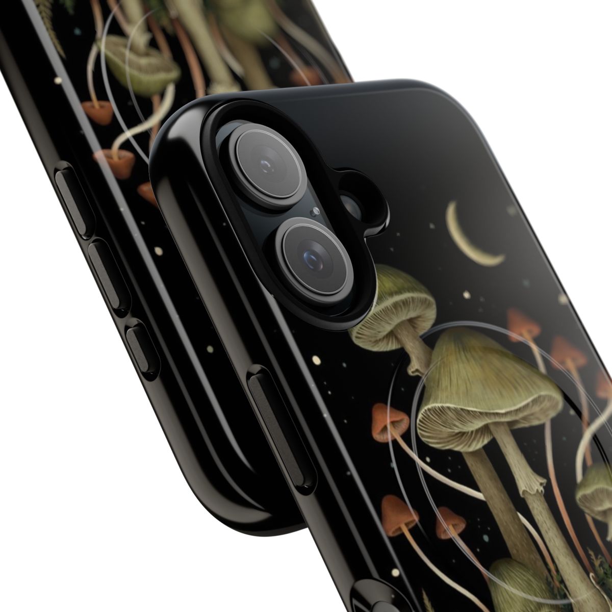 A nature-inspired, botanical-themed phone case with occult and moonology elements. - Detail