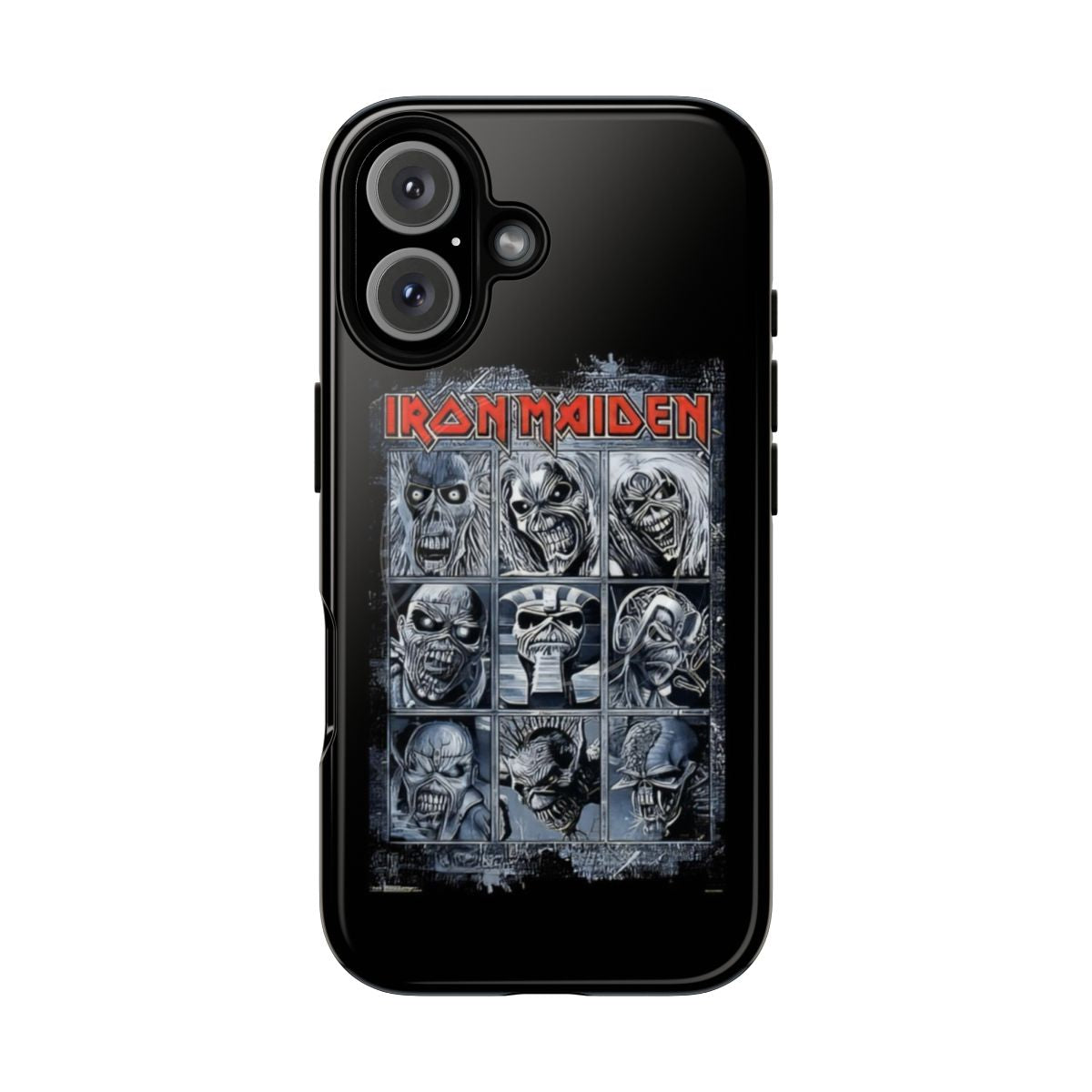 Stylish grey magnetic tough phone cases for Iron Maiden fans