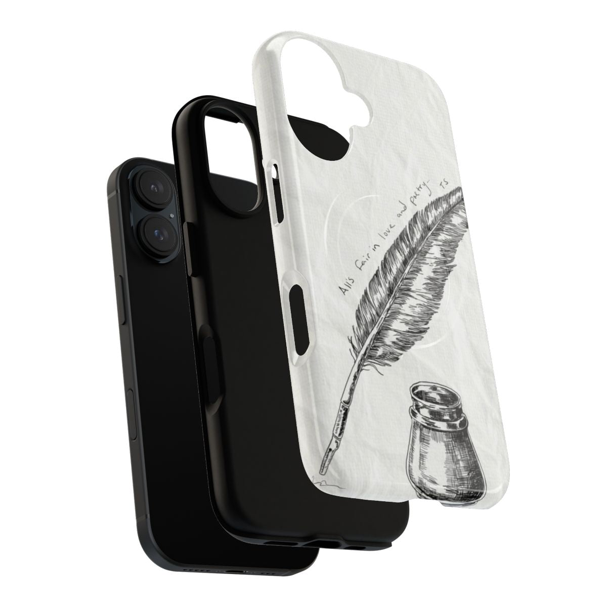 Poetry-Inspired Magnetic Tough Phone Case with Taylor Swift-Inspired Art - Layers