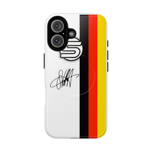 Premium phone case with Sebastian Vettel helmet design