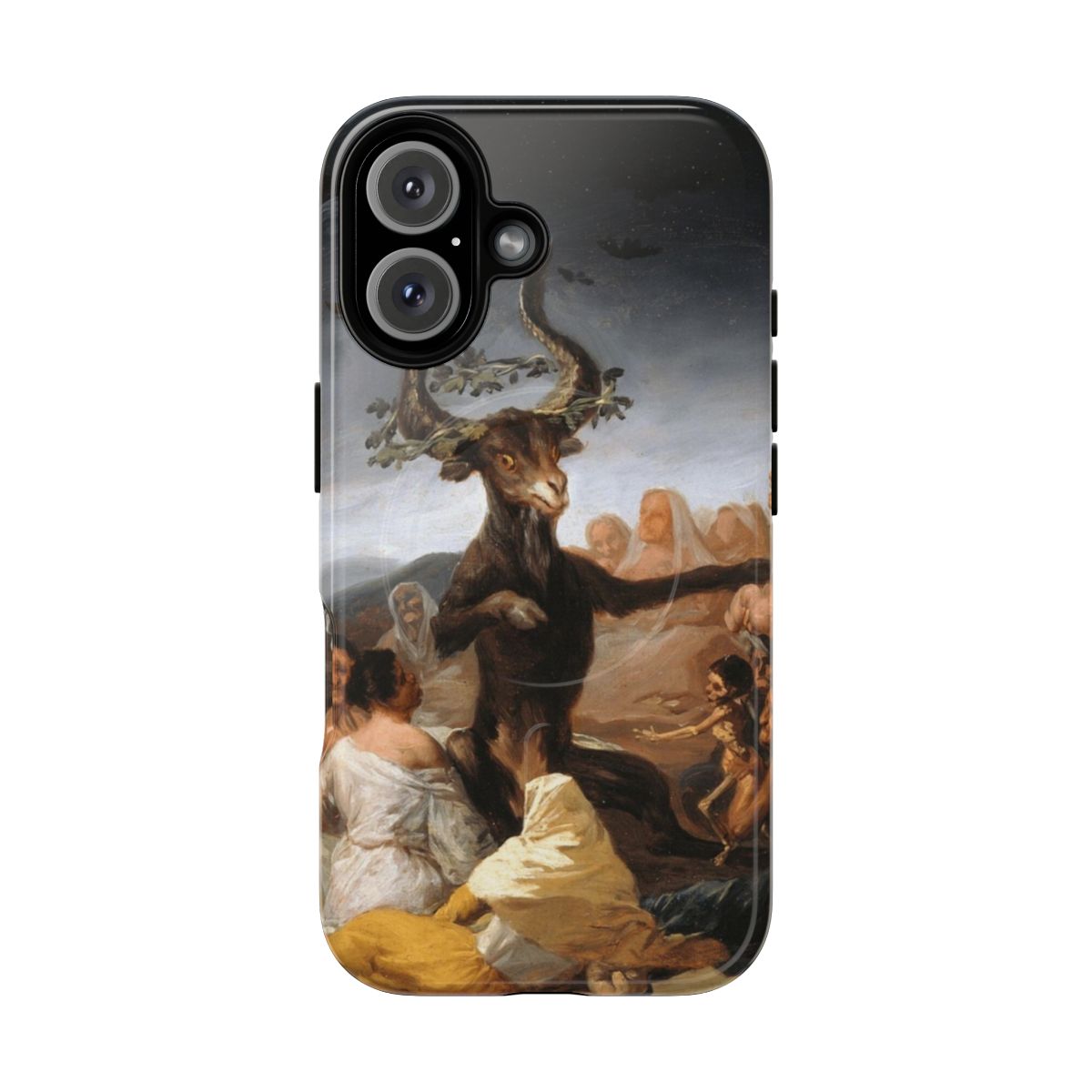 Magnetic phone case featuring Francisco Goya's 'Witches Sabbath' painting