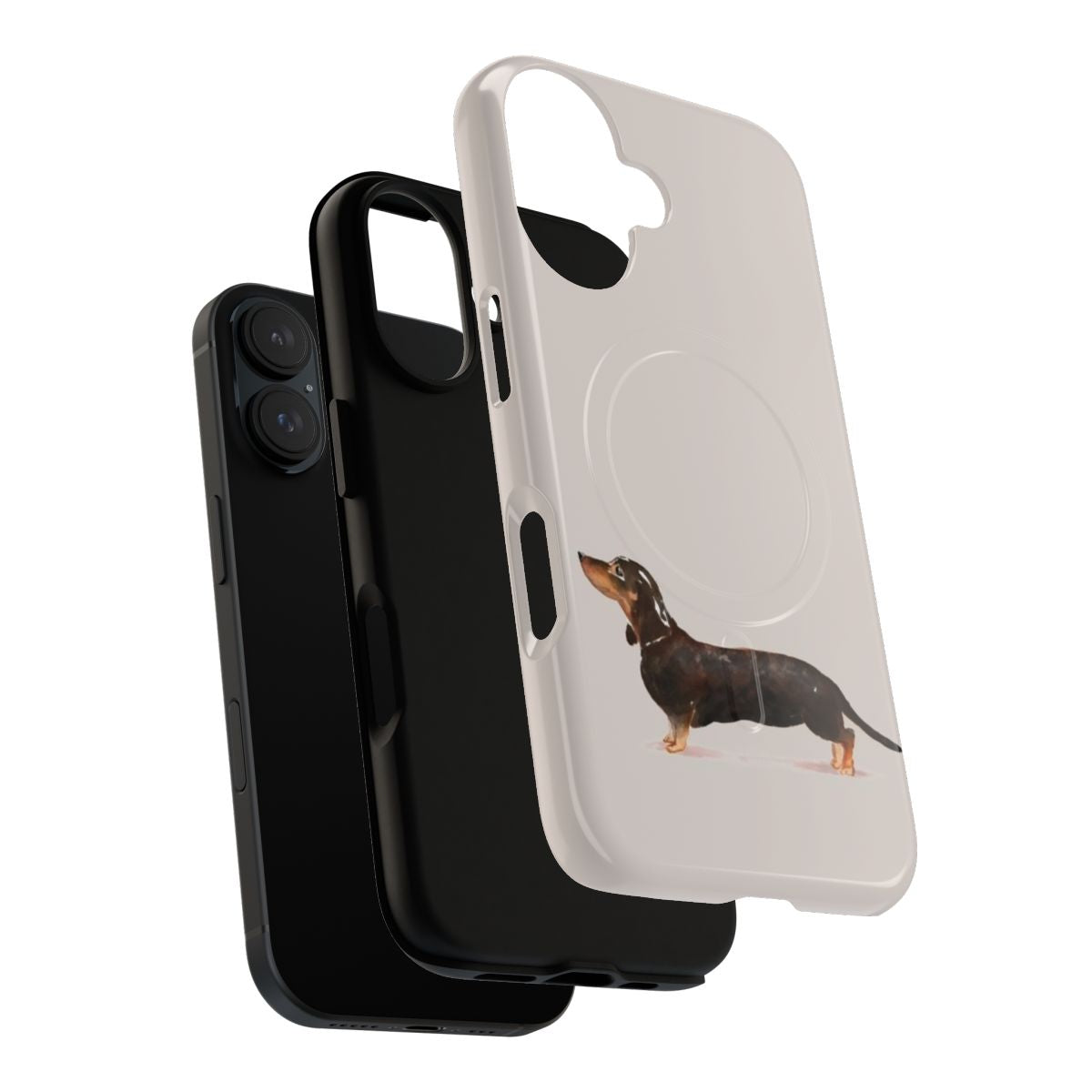 Watercolor illustration of a dachshund on a tough phone case - Layers