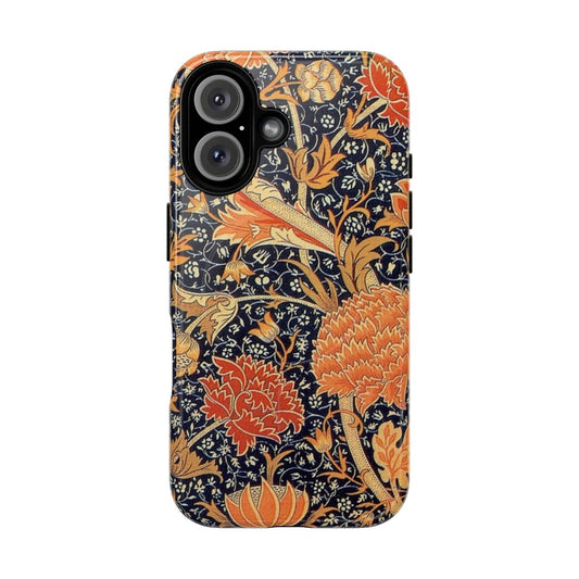 Floral William Morris inspired magnetic tough phone case