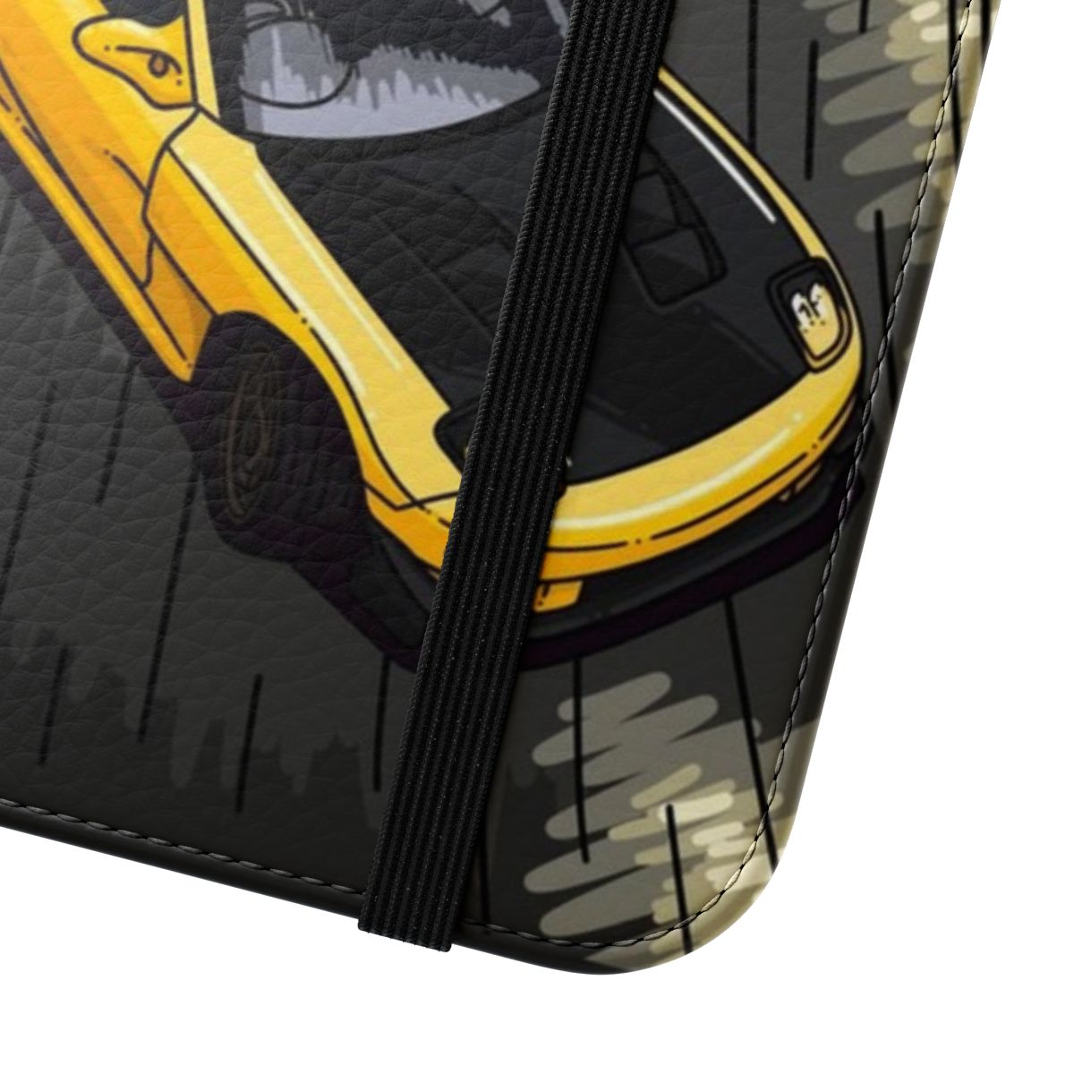 Stylized Initial D inspired artwork featuring an RX7 and AE86 on a phone case. - Close Up