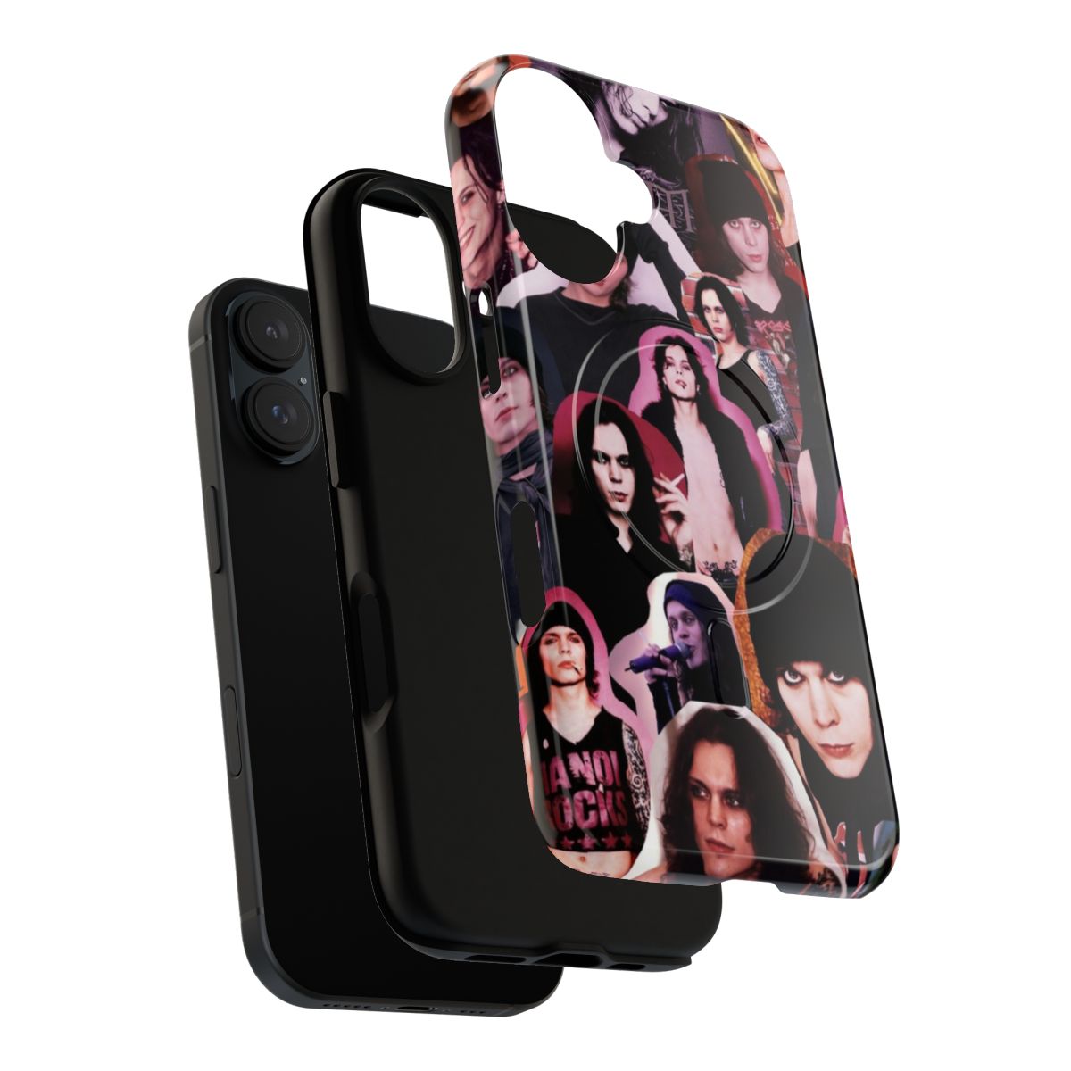 Ville Valo inspired collage phone case featuring the HIM frontman - Layers