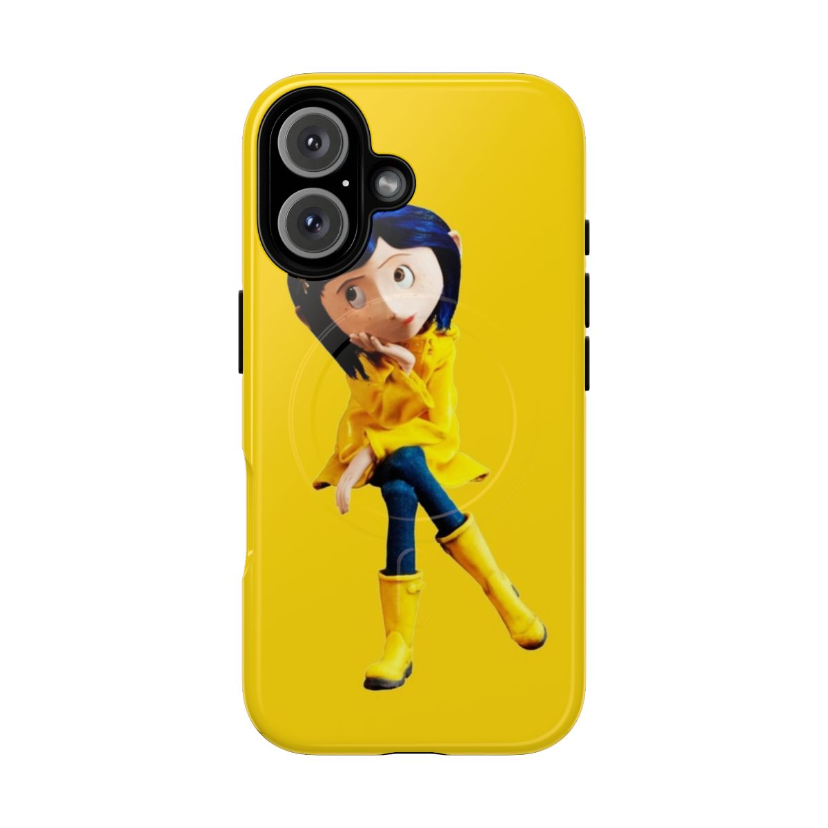 Coraline Inspired Magnetic Tough Phone Case with Creepy and Spooky Doll Design