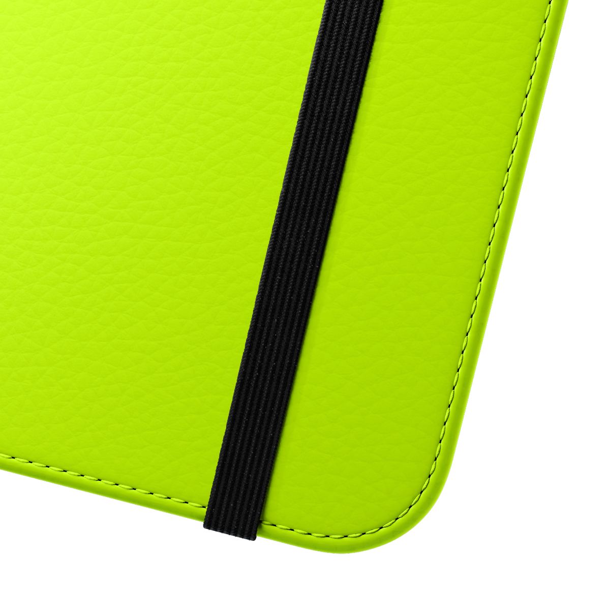 Vibrant lime green flip cover phone case - Close Up