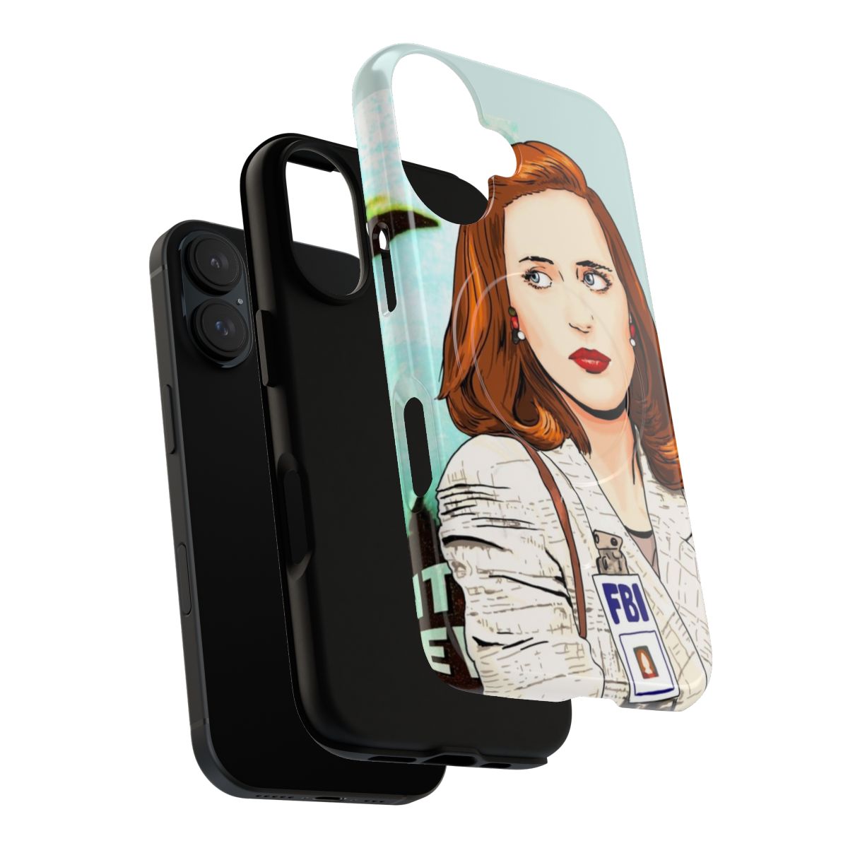 Magnetic tough phone case featuring Dana Scully from The X-Files - Layers