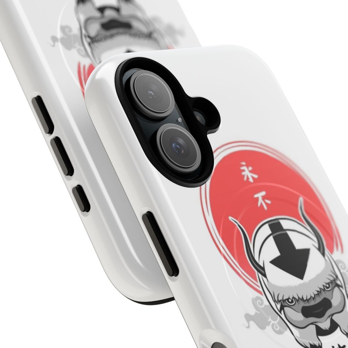 Magnetic tough phone case featuring characters from the popular anime series Avatar: The Last Airbender - Detail