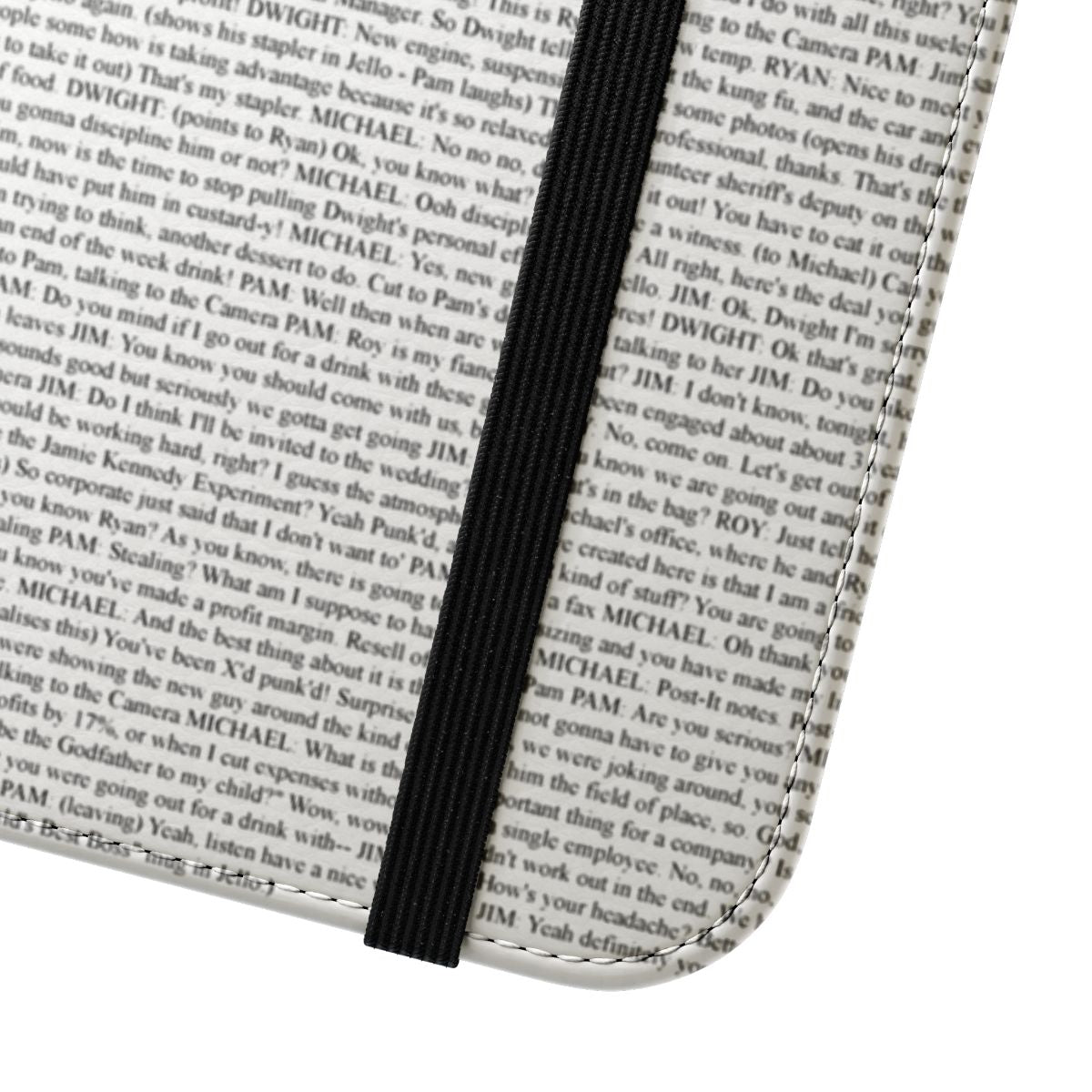 Flip cover phone case featuring characters and scenes from the popular TV comedy series The Office - Close Up