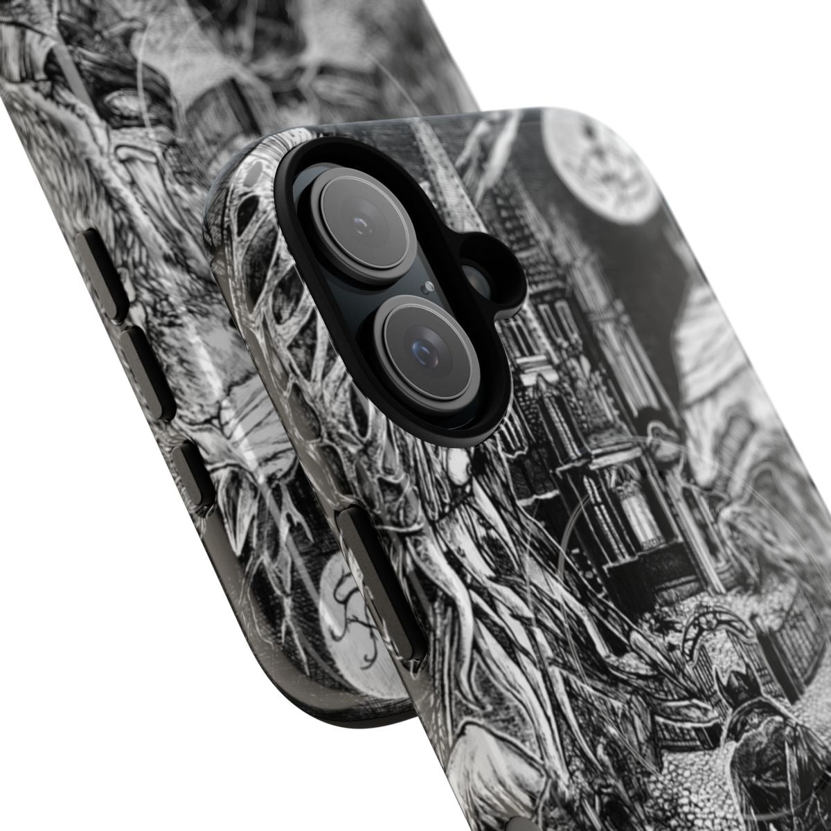 Bloodborne-inspired magnetic phone case with Amygdala design - Detail