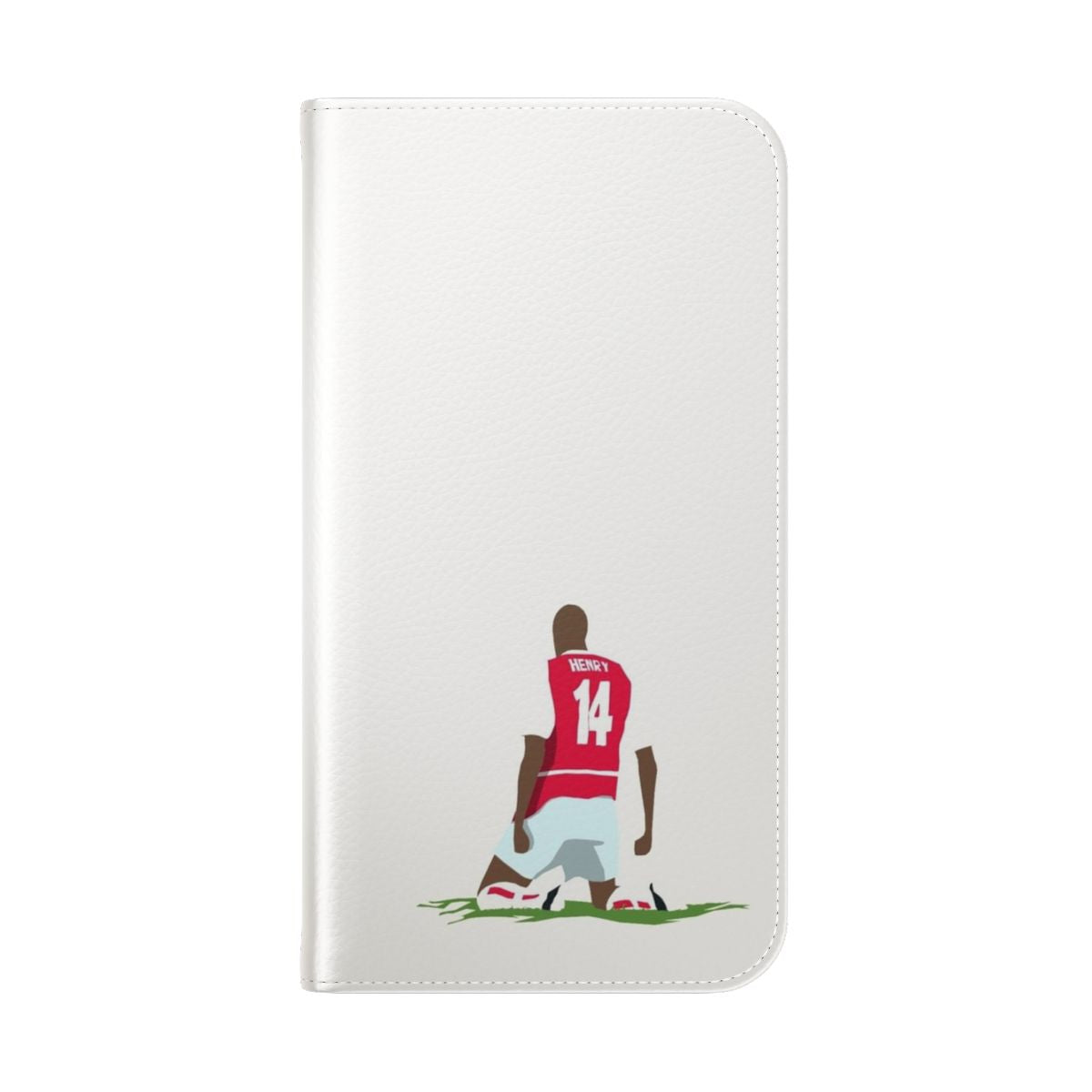 Flip phone case featuring Thierry Henry's iconic goal celebration at White Hart Lane - Folded Back