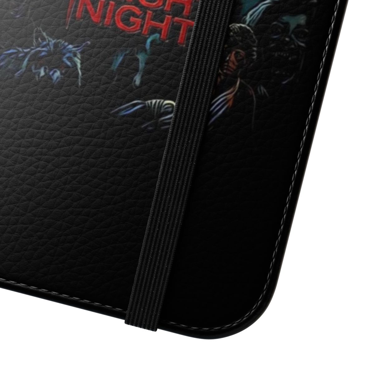 Fright Night-inspired flip cover phone case with vampire and horror motifs - Close Up