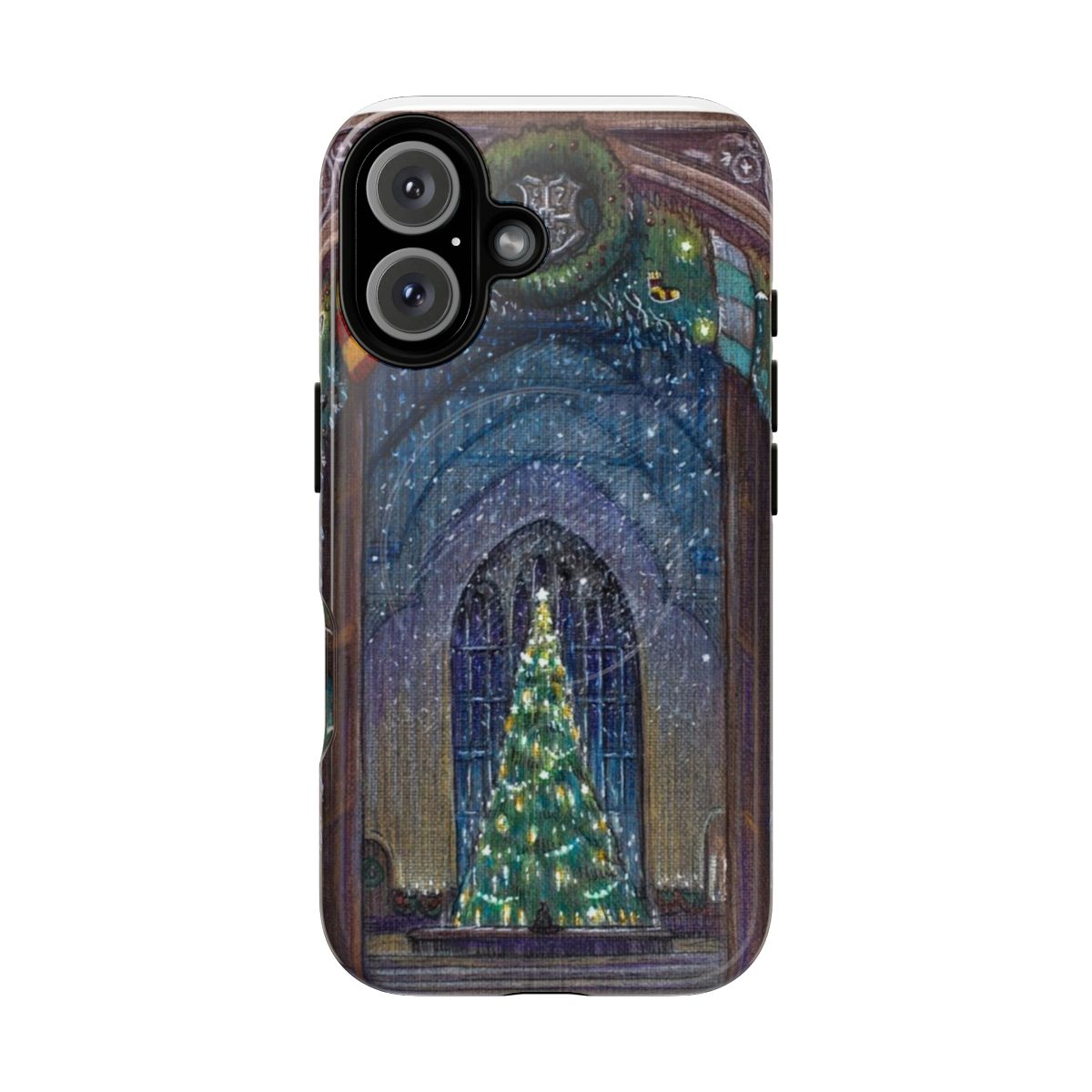 Enchanting Magical Christmas Phone Case with Witchcraft, Wizard, and Fantasy Motifs