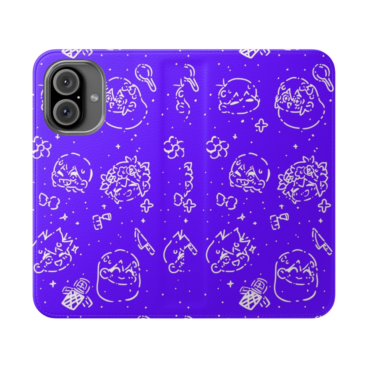 A sleek and stylish phone case featuring the aesthetic of the indie game Omori.