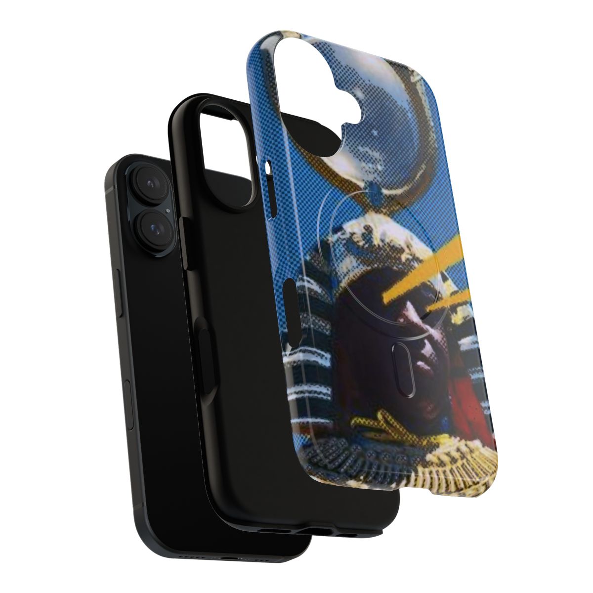 Vibrant Sun Ra-themed magnetic tough phone case with cosmic and Egyptian-inspired design - Layers