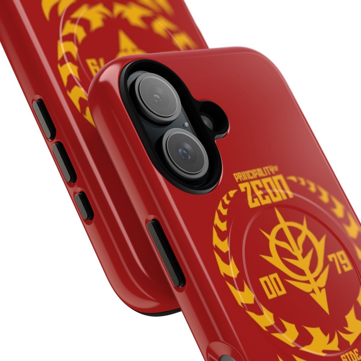 Zeon inspired magnetic tough phone case with vector crest design - Detail