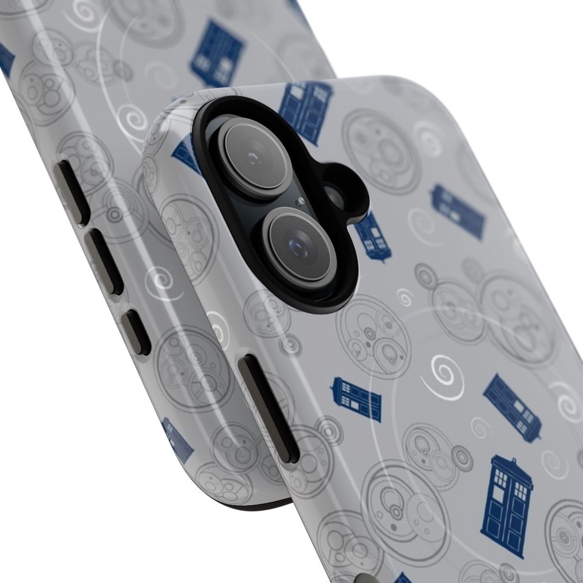 Durable magnetic phone case with Gallifreyan phrases inspired by Doctor Who - Detail