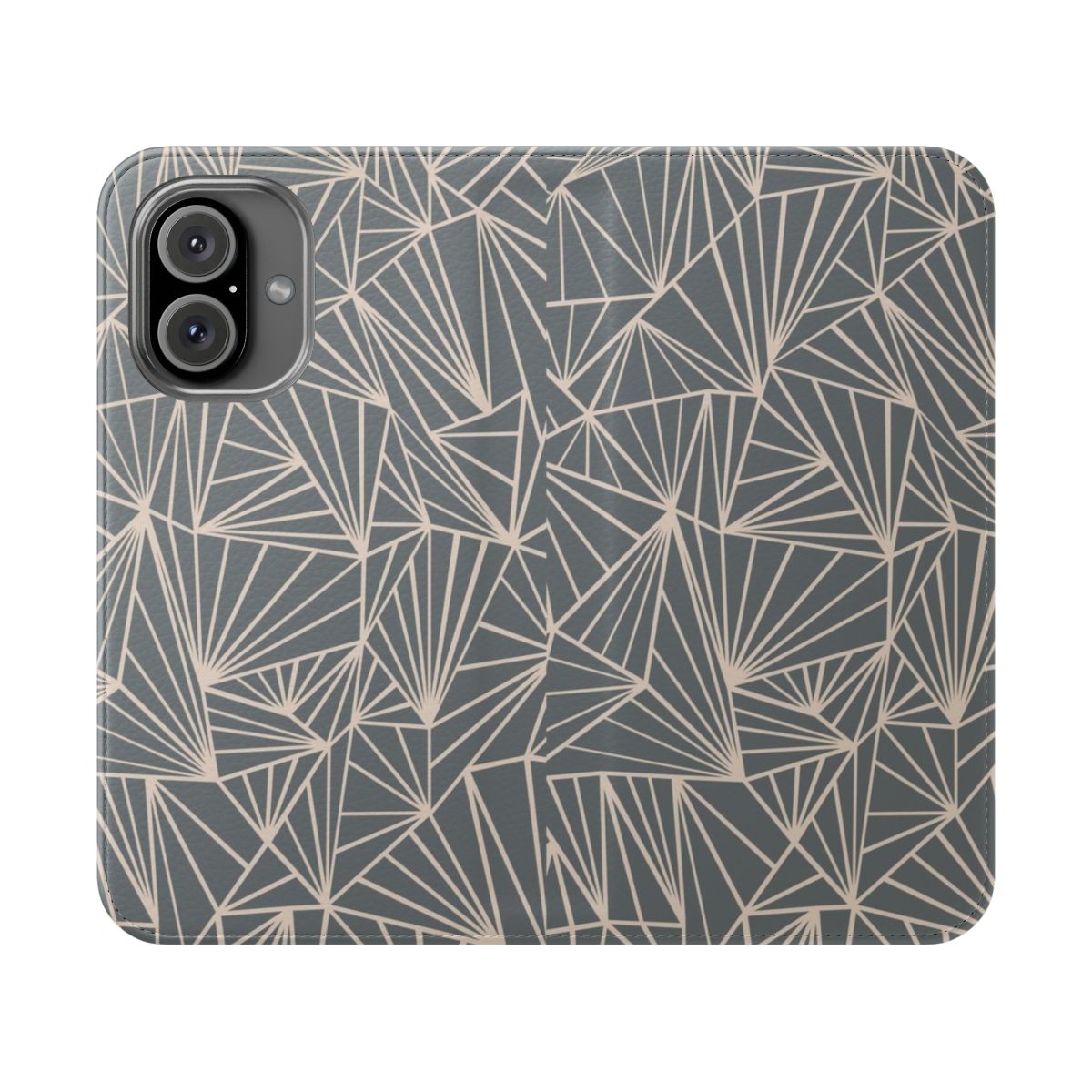 Geometric abstract grey and nude phone case cover