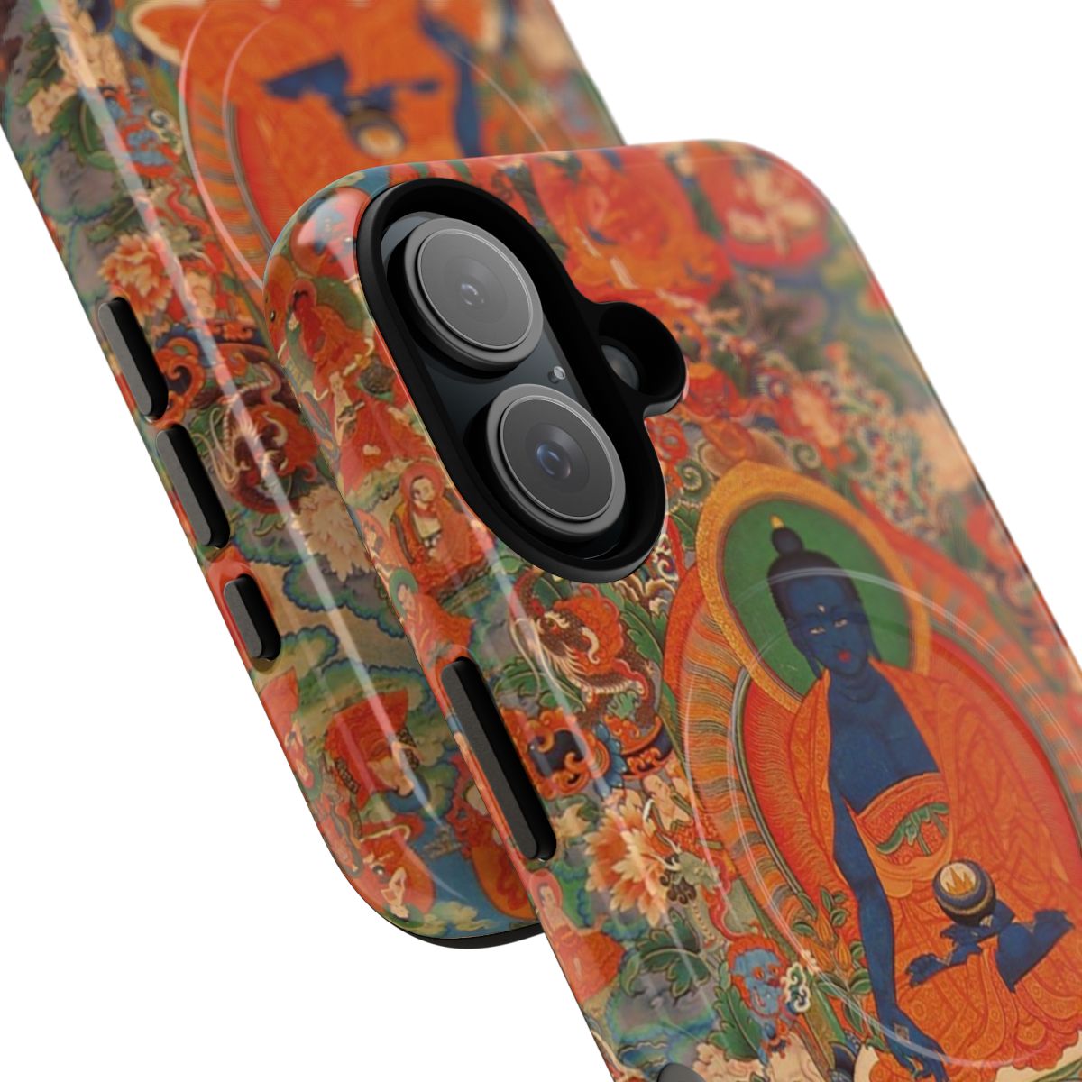 Amithaba Buddhist Mandala design on a sturdy phone case. - Detail