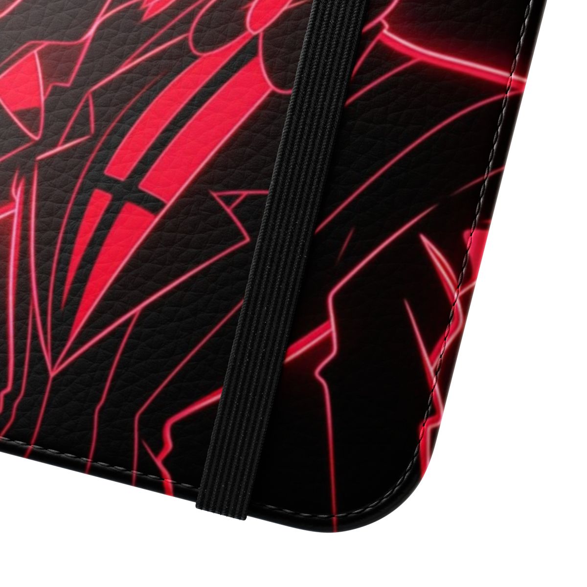 Neon Alastor inspired flip cover phone case - Close Up