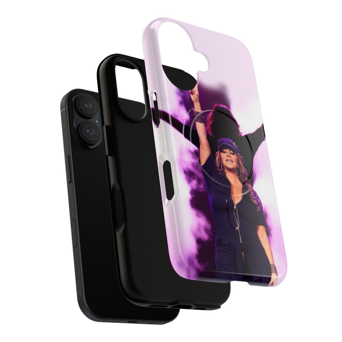 A magnetic, tough phone case featuring the name and image of Jenni Rivera. - Layers