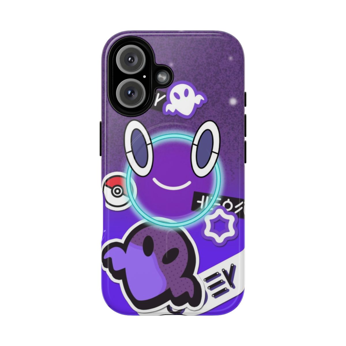 Rotom-inspired ghost type magnetic tough phone case with Pokémon design