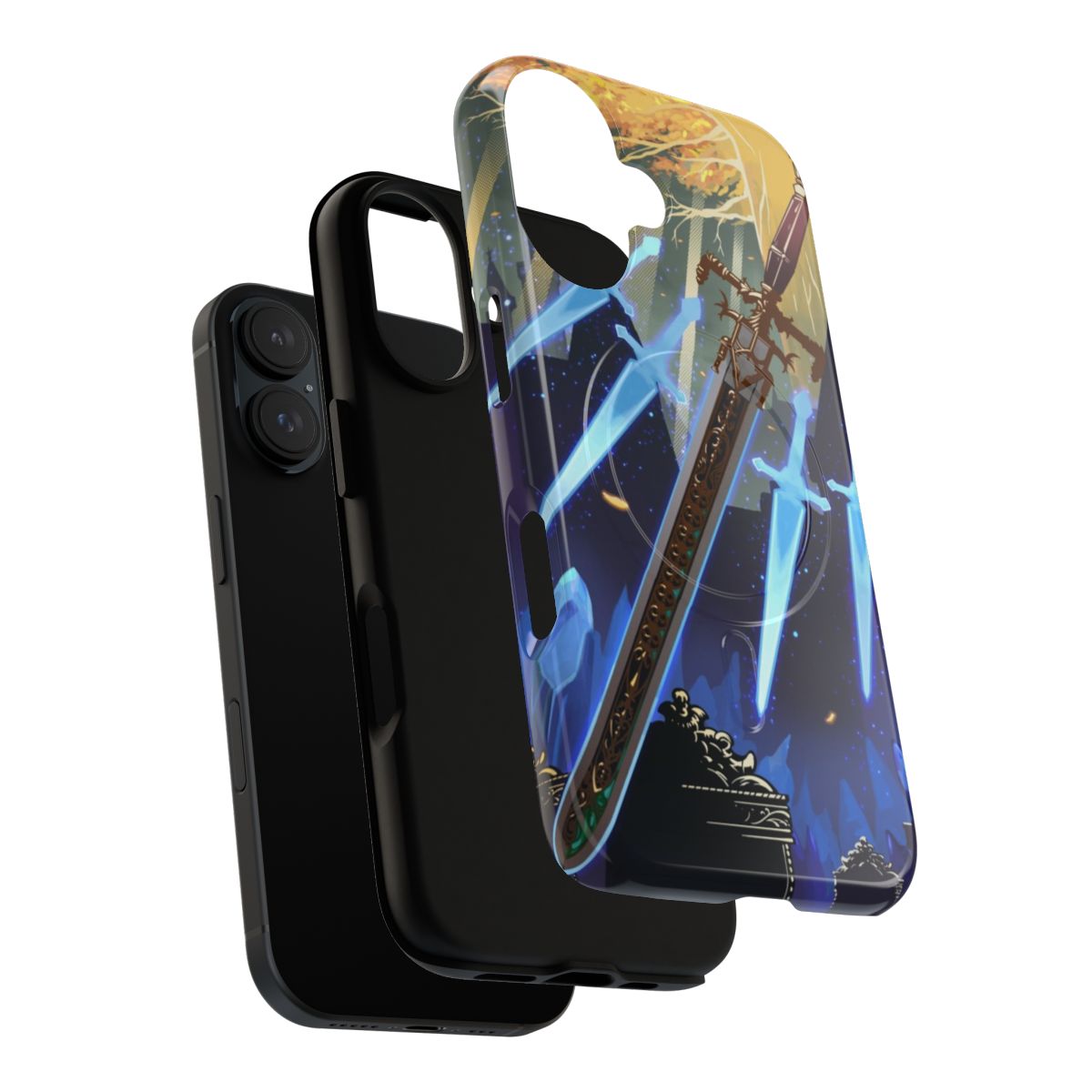 Magnetic Tough Phone Case featuring Elden Ring-inspired design and fantasy art elements - Layers