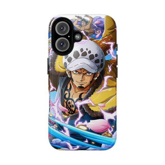 Durable and stylish phone case featuring Trafalgar Law and the Heart Pirates from the anime and manga series One Piece.