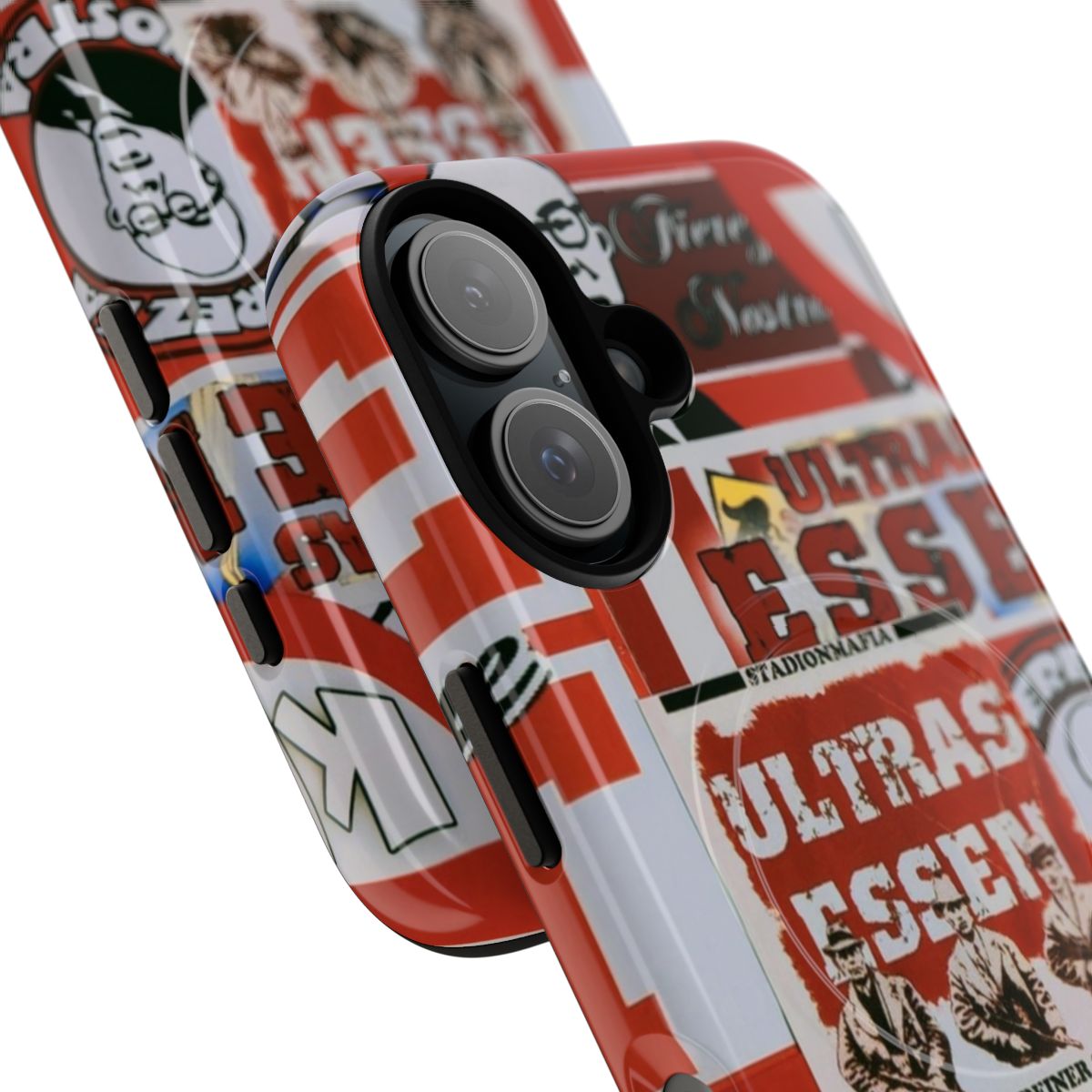 Magnetic phone case featuring the unique design of RW Essen ultras supporters - Detail