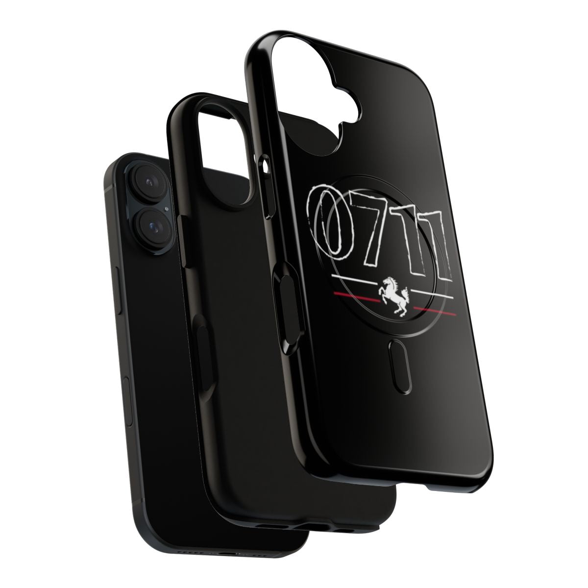 Magnetic tough phone case with 0711 Stuttgart and VfB 1893 football club design - Layers