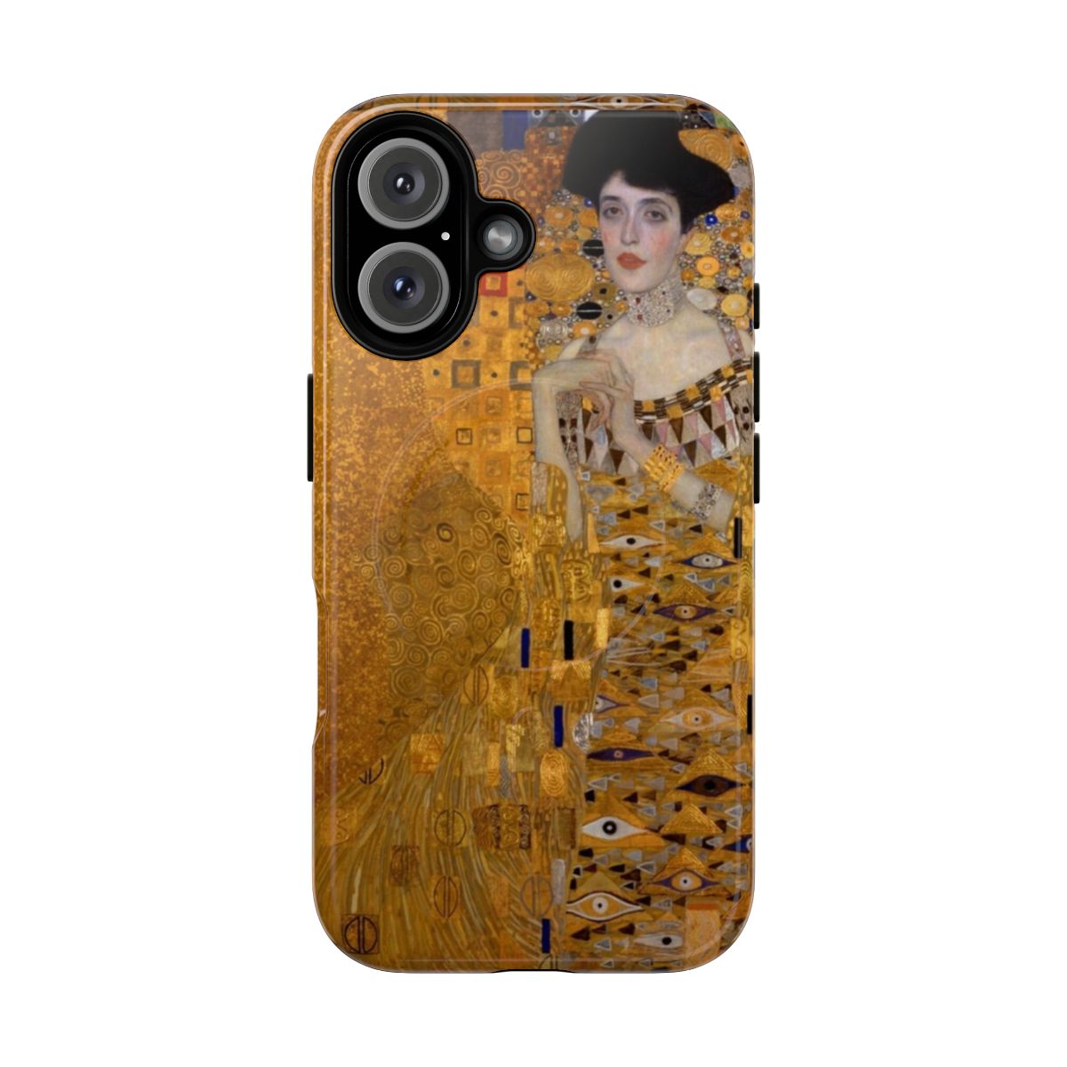 Magnetic phone case featuring Gustav Klimt's iconic painting "The Kiss" and "Lady in Gold" design.