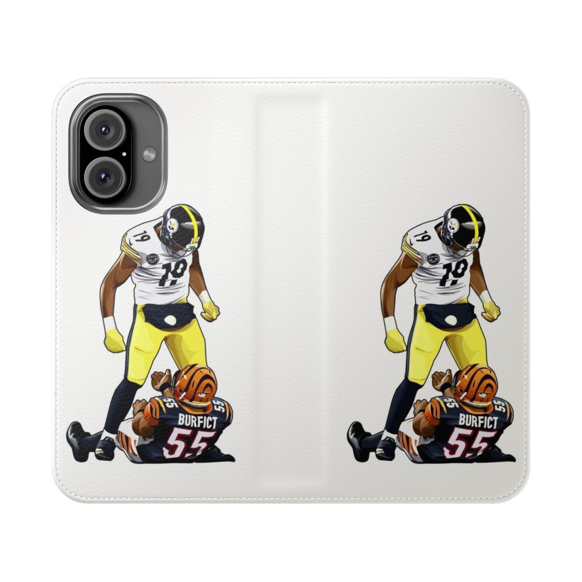 Customizable football phone case featuring Juju Smith-Schuster of the Pittsburgh Steelers