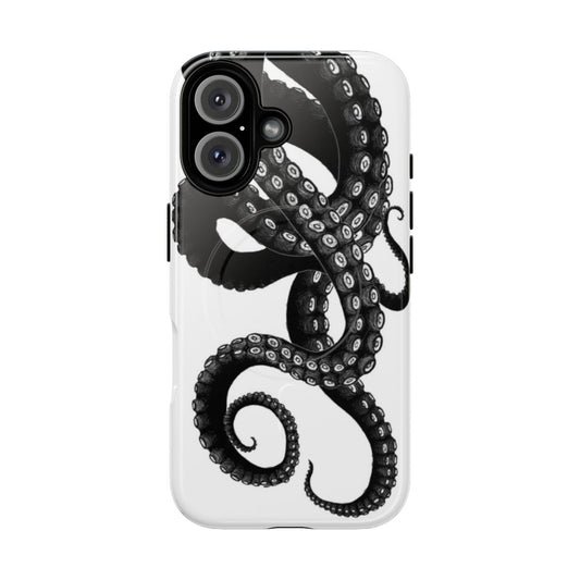 Magnetic phone case with a creepy tentacle design