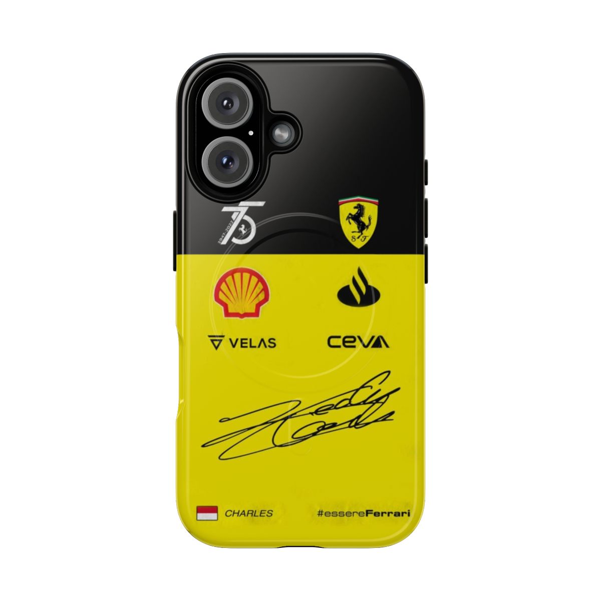 Magnetic Tough Phone Case with Charles Leclerc Racing Car Design