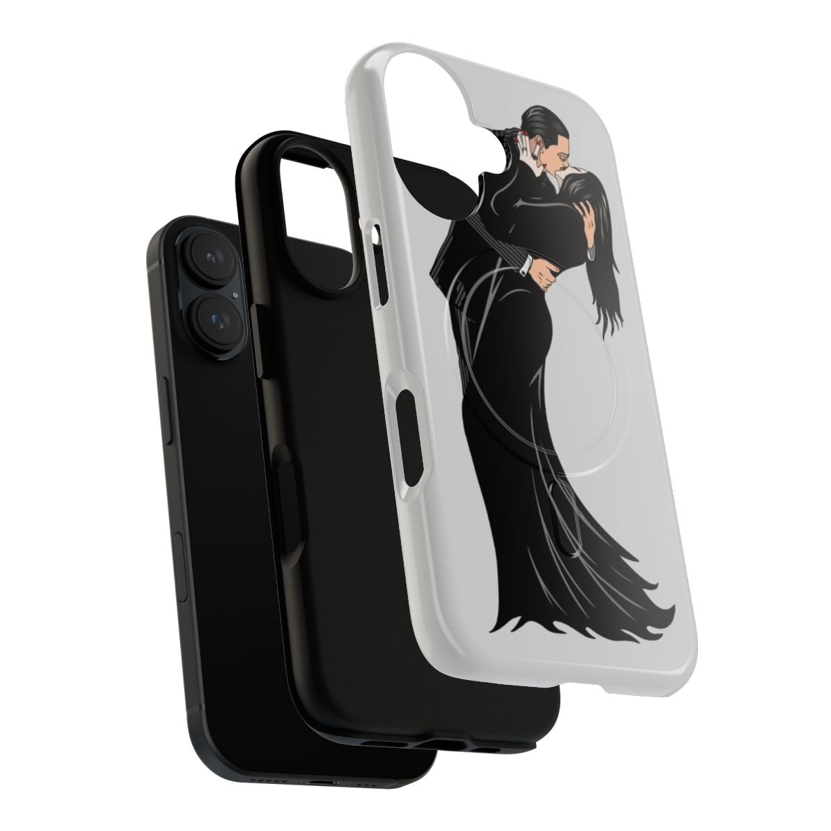 Magnetic tough phone case with gothic, emo, and Addams Family inspired designs - Layers