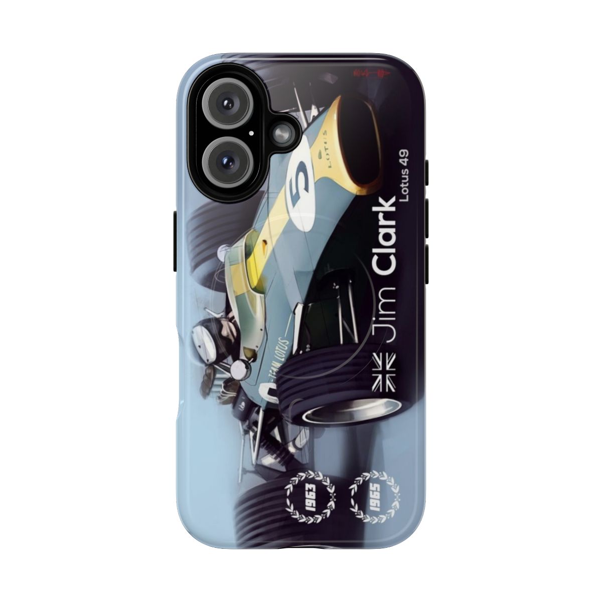 Magnetic tough phone case featuring the legendary Jim Clark and Lotus racing